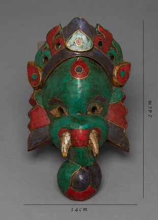 Wooden Ganesh Mask | Home Decor