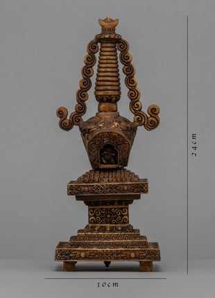 Himalayan Buddhist Architecture Stupa For Ritual | Hand-Crafted Chorten Artwork