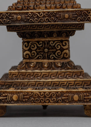 Himalayan Buddhist Architecture Stupa For Ritual | Hand-Crafted Chorten Artwork