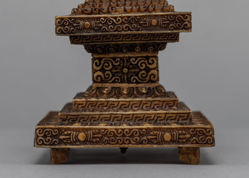 Himalayan Buddhist Architecture Stupa For Ritual | Hand-Crafted Chorten Artwork
