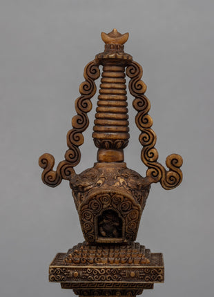 Himalayan Buddhist Architecture Stupa For Ritual | Hand-Crafted Chorten Artwork