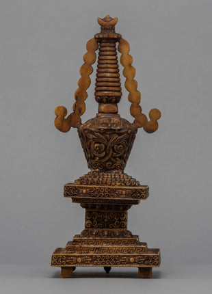 Himalayan Buddhist Architecture Stupa For Ritual | Hand-Crafted Chorten Artwork