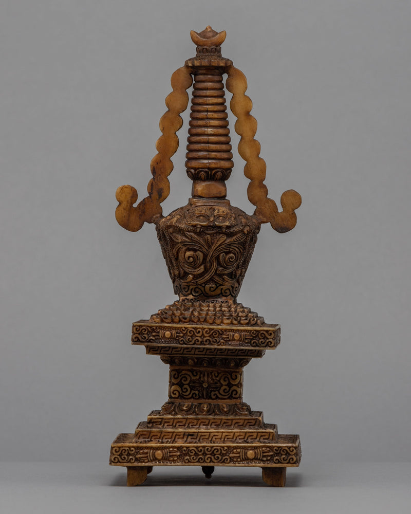 Himalayan Buddhist Architecture Stupa For Ritual | Hand-Crafted Chorten Artwork