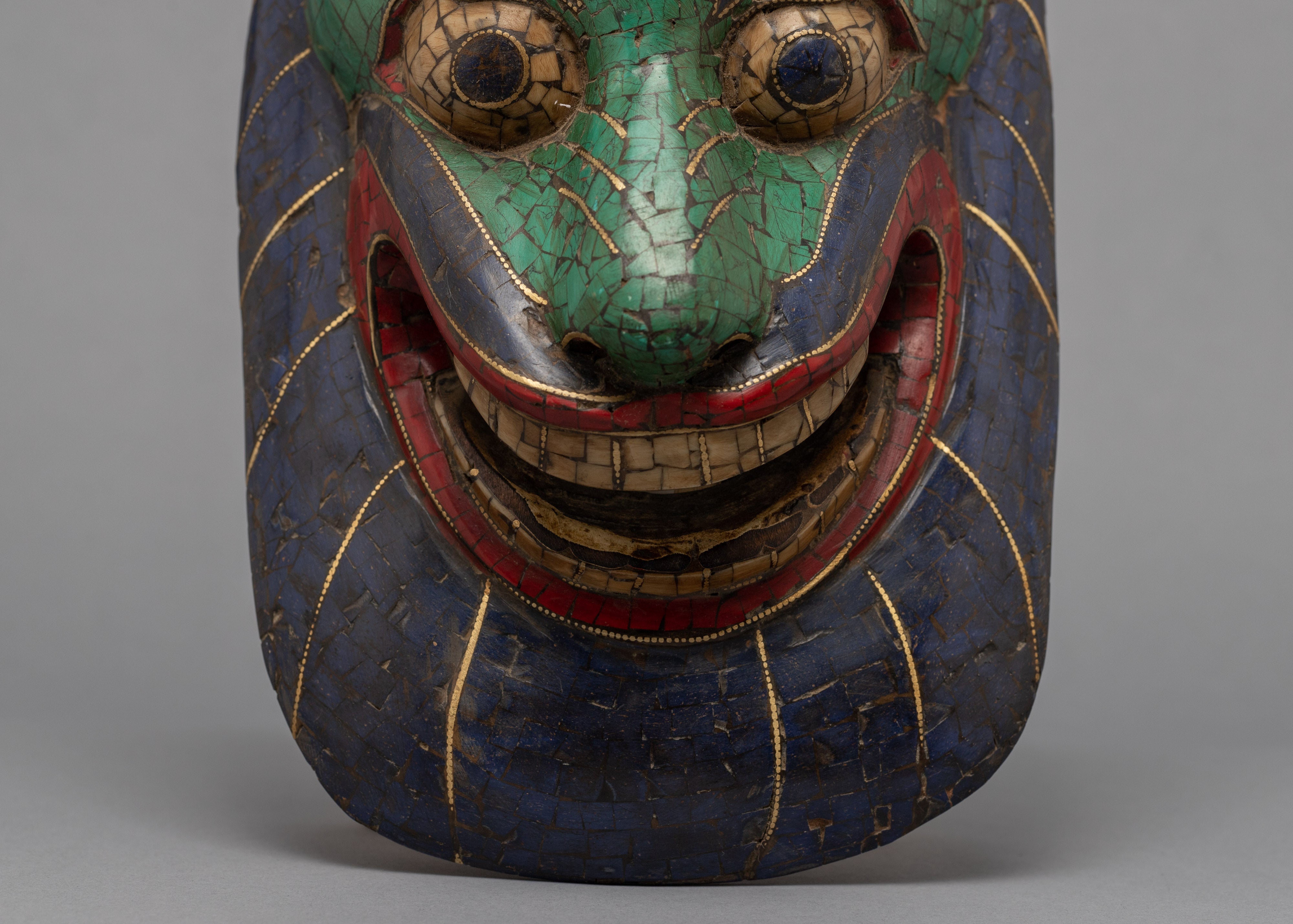 Tibetan Mask | Gemstones Embedded