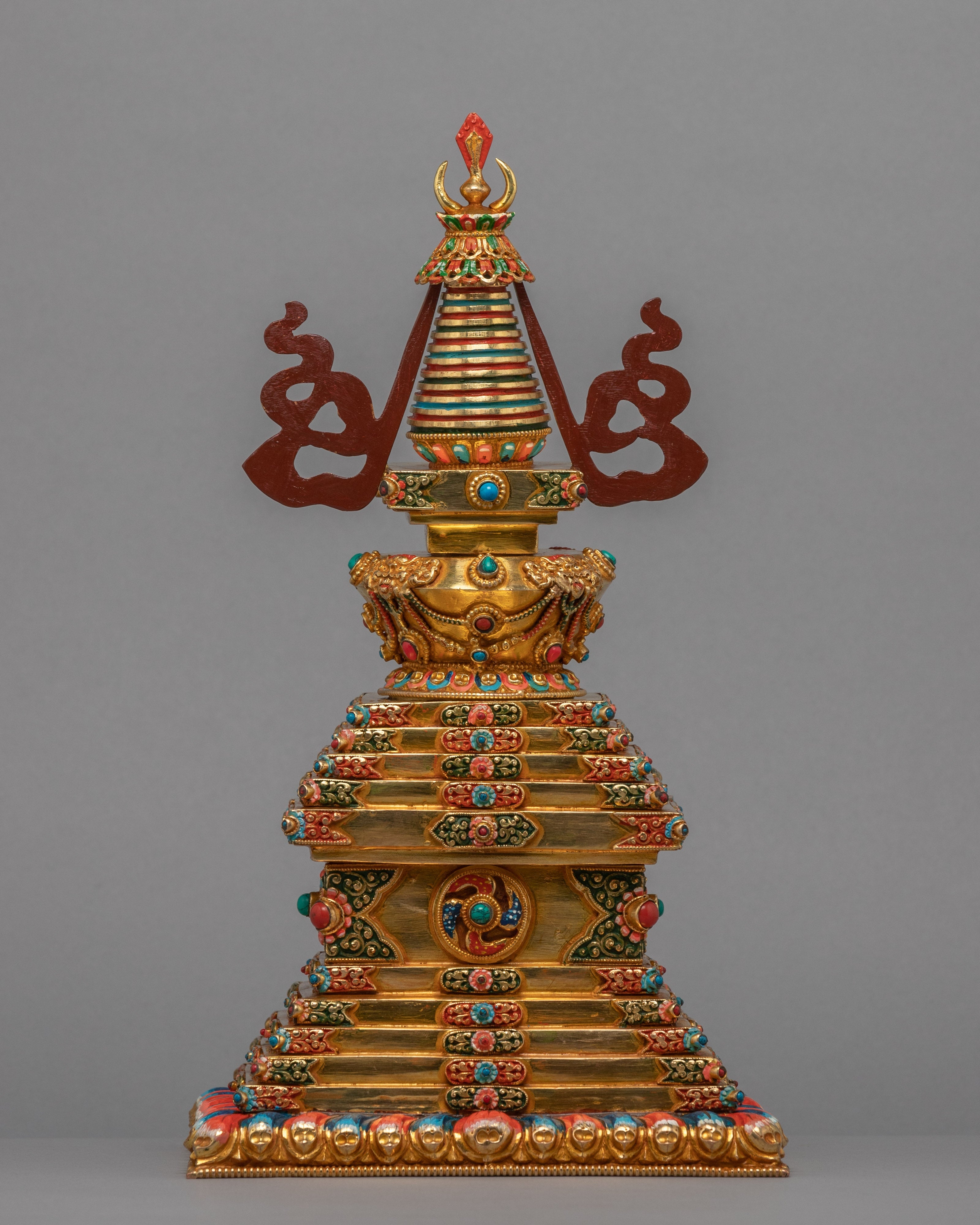 Gold Plated Stupa | Buddhist Home Decor