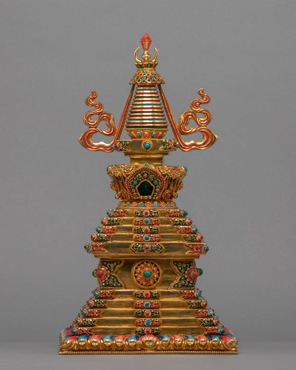 24K Gold Plated Stupa