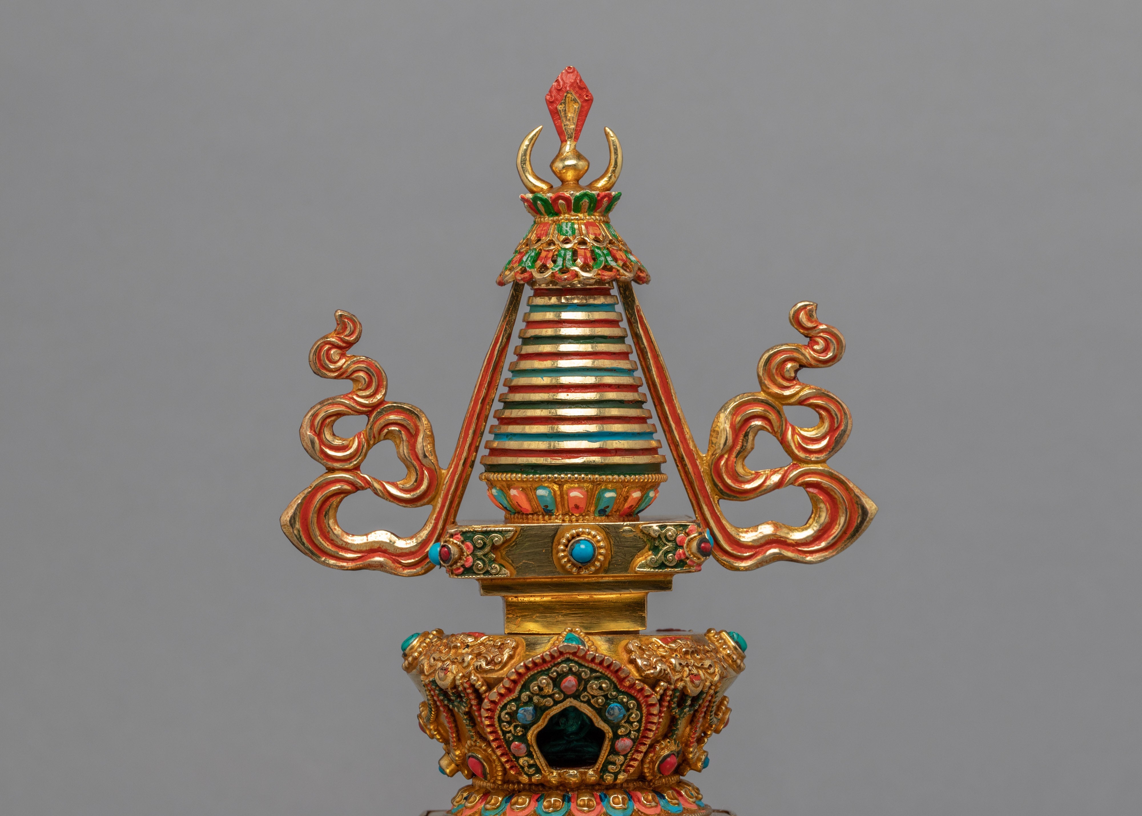 Gold Plated Stupa | Buddhist Home Decor