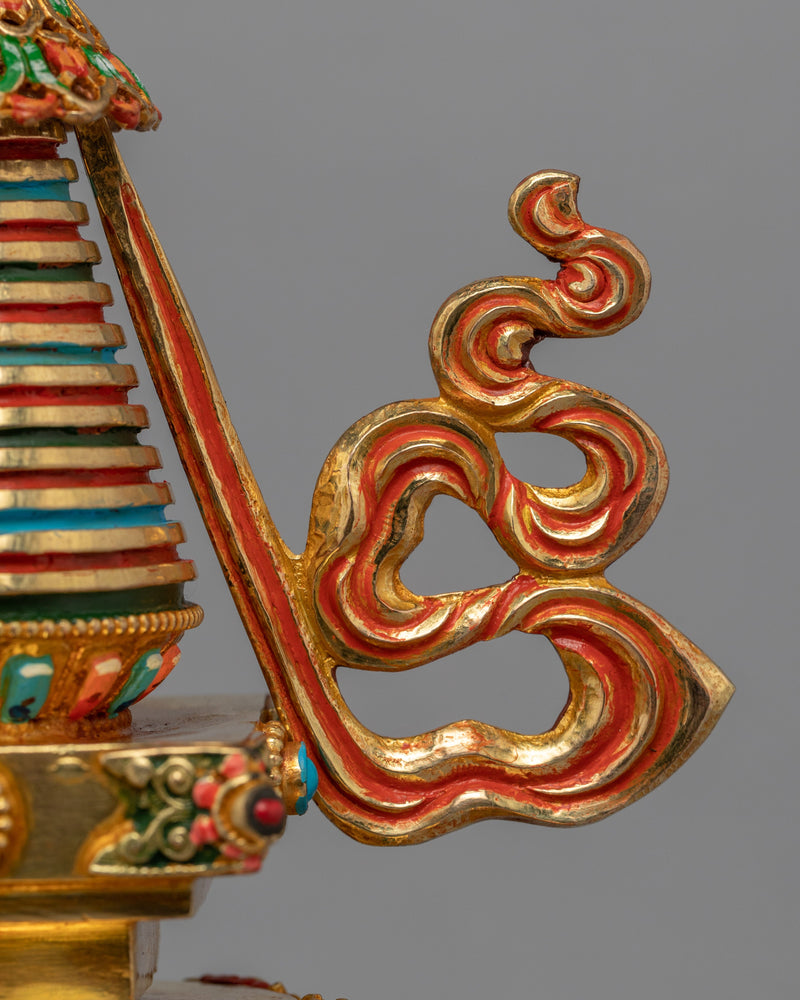 Gold Plated Stupa | Buddhist Home Decor