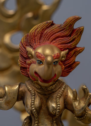 Palden Lhamo Statue for Religious Purpose | Buddhist Fierce Protector Deity Art