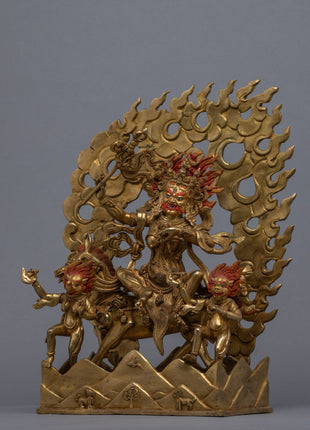 Palden Lhamo Statue for Religious Purpose | Buddhist Fierce Protector Deity Art