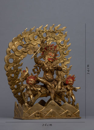 Palden Lhamo Statue for Religious Purpose | Buddhist Fierce Protector Deity Art