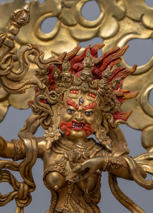 Palden Lhamo Statue for Religious Purpose | Buddhist Fierce Protector Deity Art