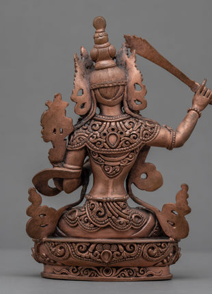 Handmade Manjushri Statue | Copper Statue