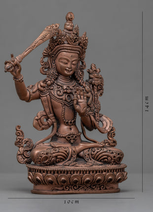 Handmade Manjushri Statue | Copper Statue