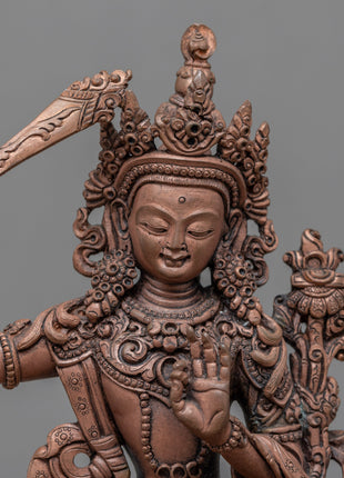 Handmade Manjushri Statue | Copper Statue