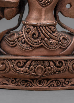 Handmade Manjushri Statue | Copper Statue