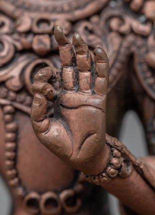 Handmade Manjushri Statue | Copper Statue