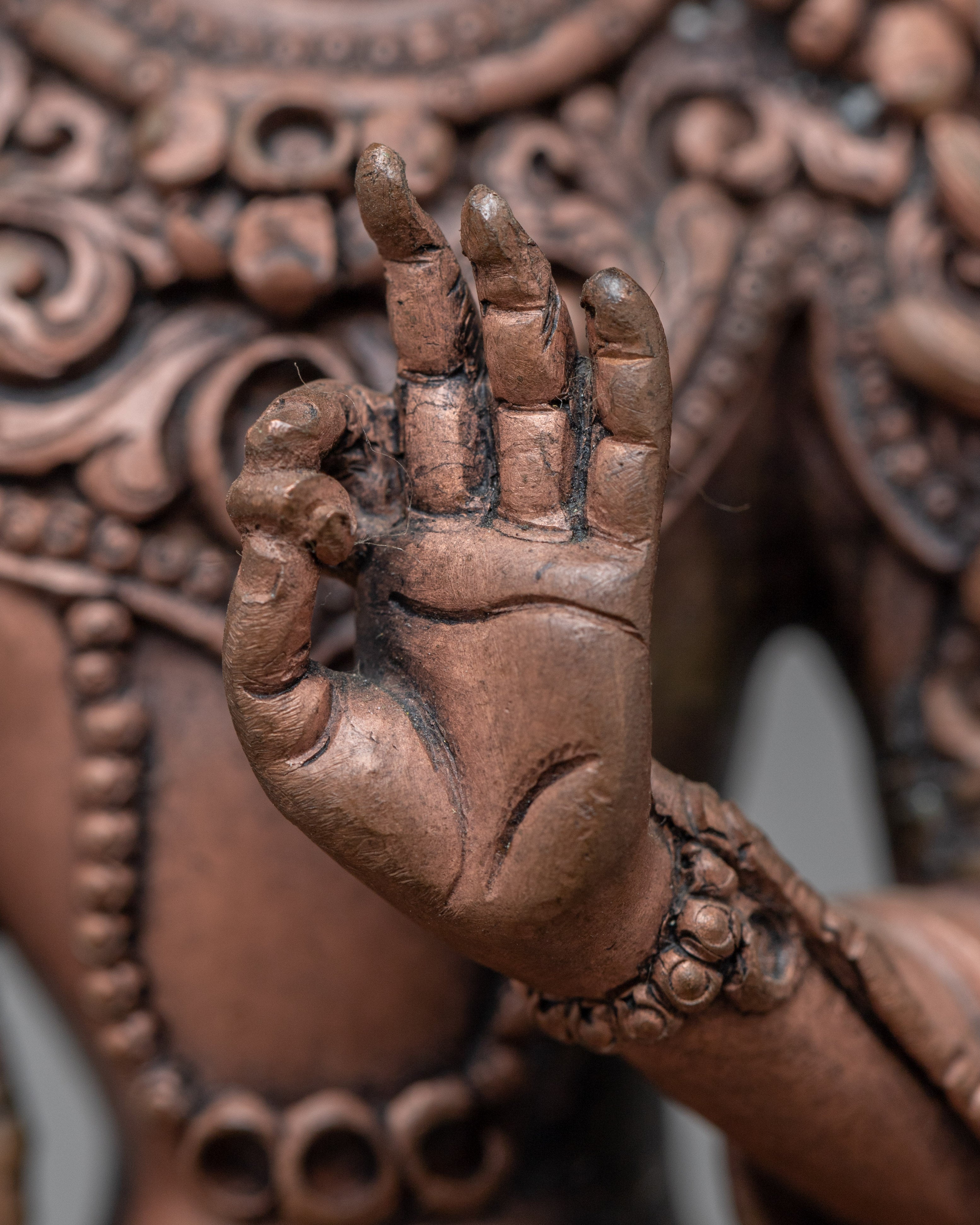 Handmade Manjushri Statue | Copper Statue