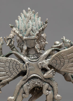 Vajrakilaya Consort Statue | Silver Plated Statue