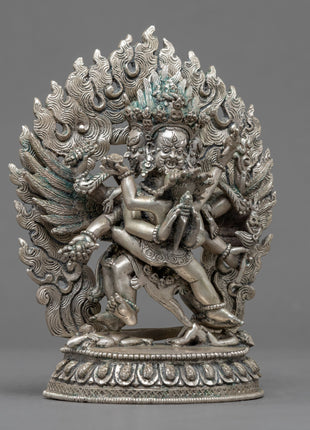 Vajrakilaya Consort Statue | Silver Plated Statue
