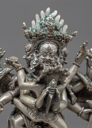 Vajrakilaya Consort Statue | Silver Plated Statue