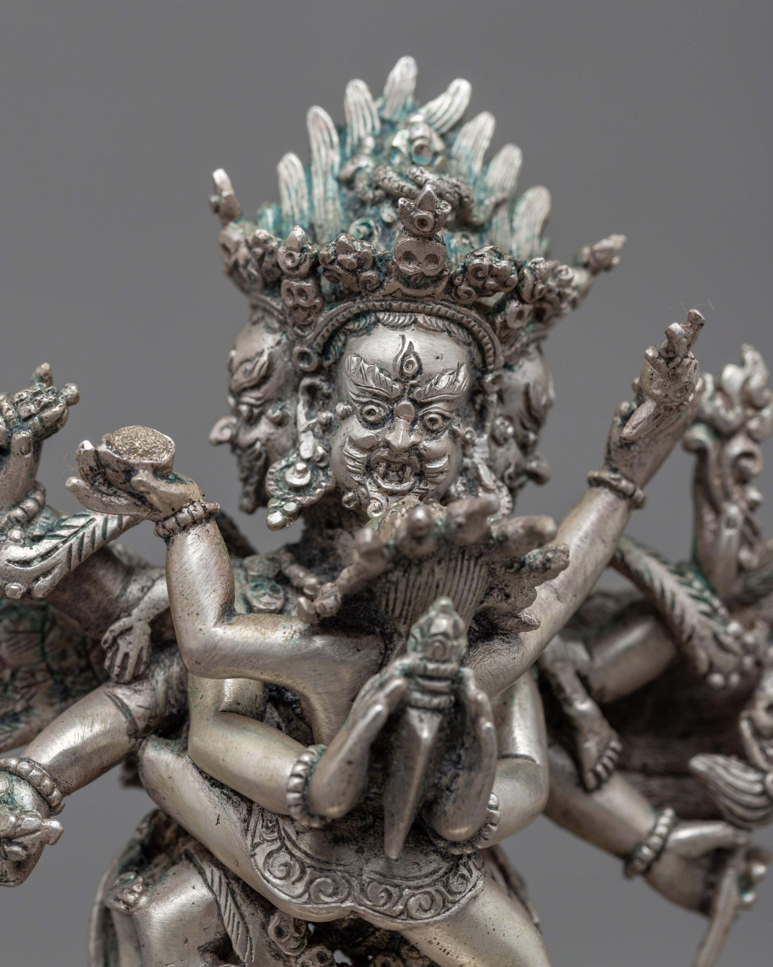 Vajrakilaya Consort Statue | Silver Plated Statue