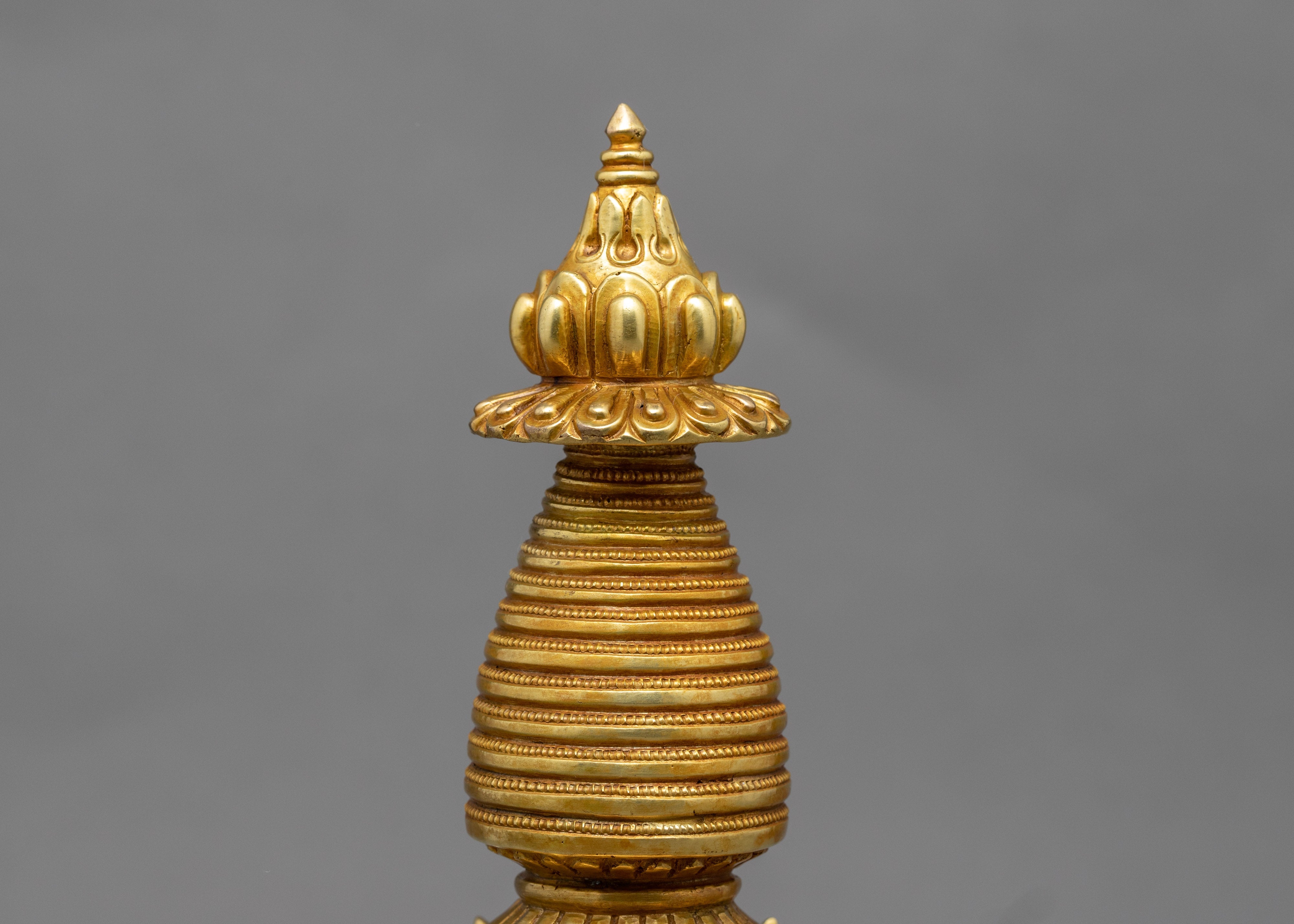 24K Gold Plated Stupa | Kadampa Style Stupa