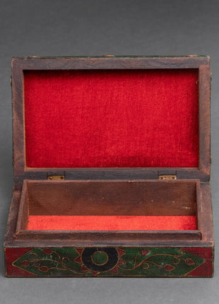 Wood Treasure Box | Hand painted Tibetan box