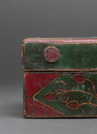 Wood Treasure Box | Hand painted Tibetan box