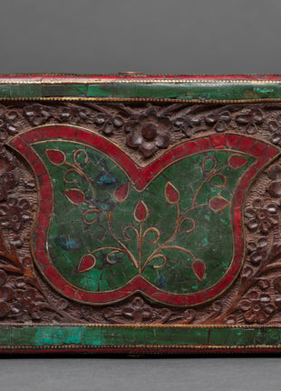 Wood Treasure Box | Hand painted Tibetan box