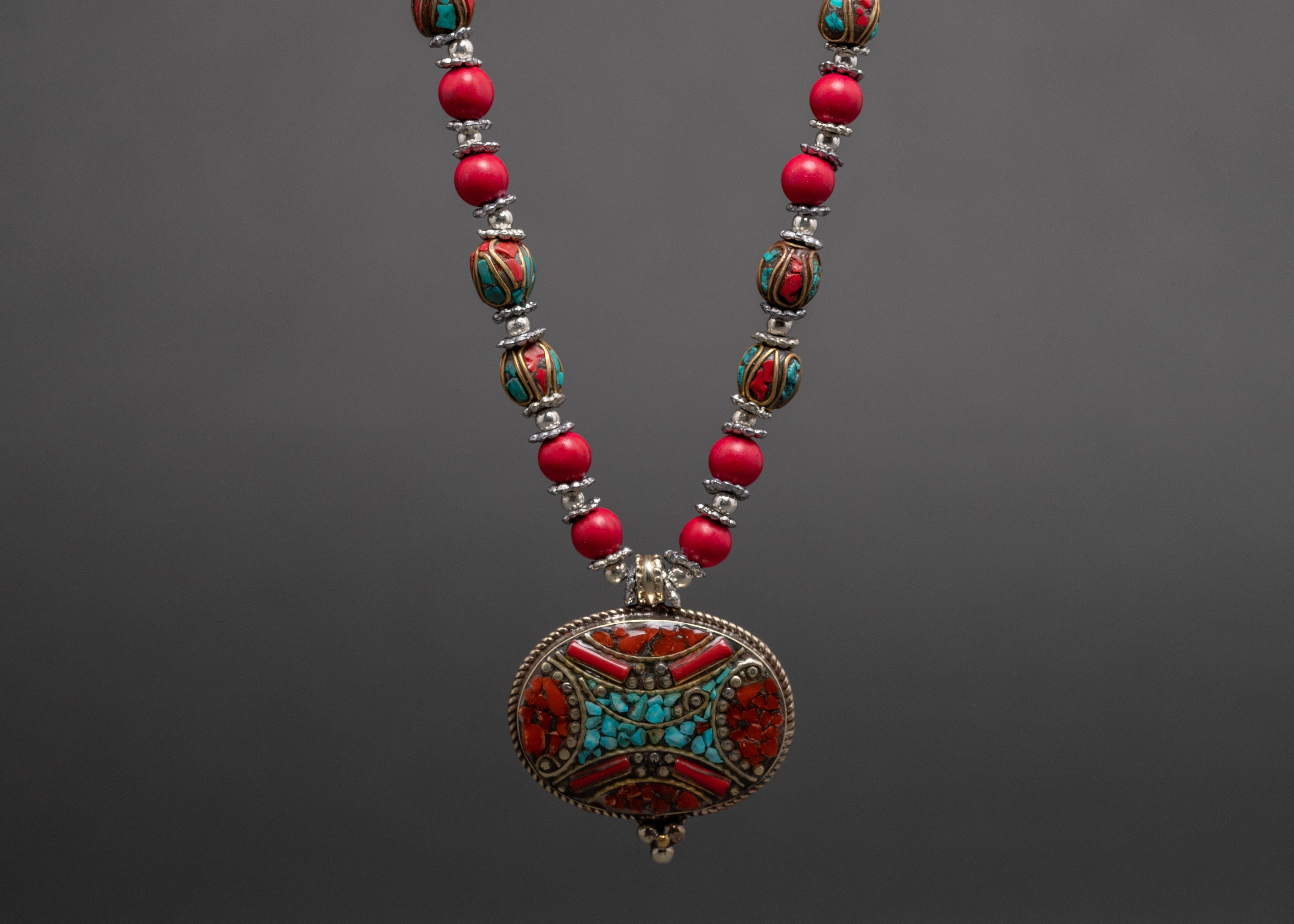 Tibetan Charm Necklace | Buddhist Locket