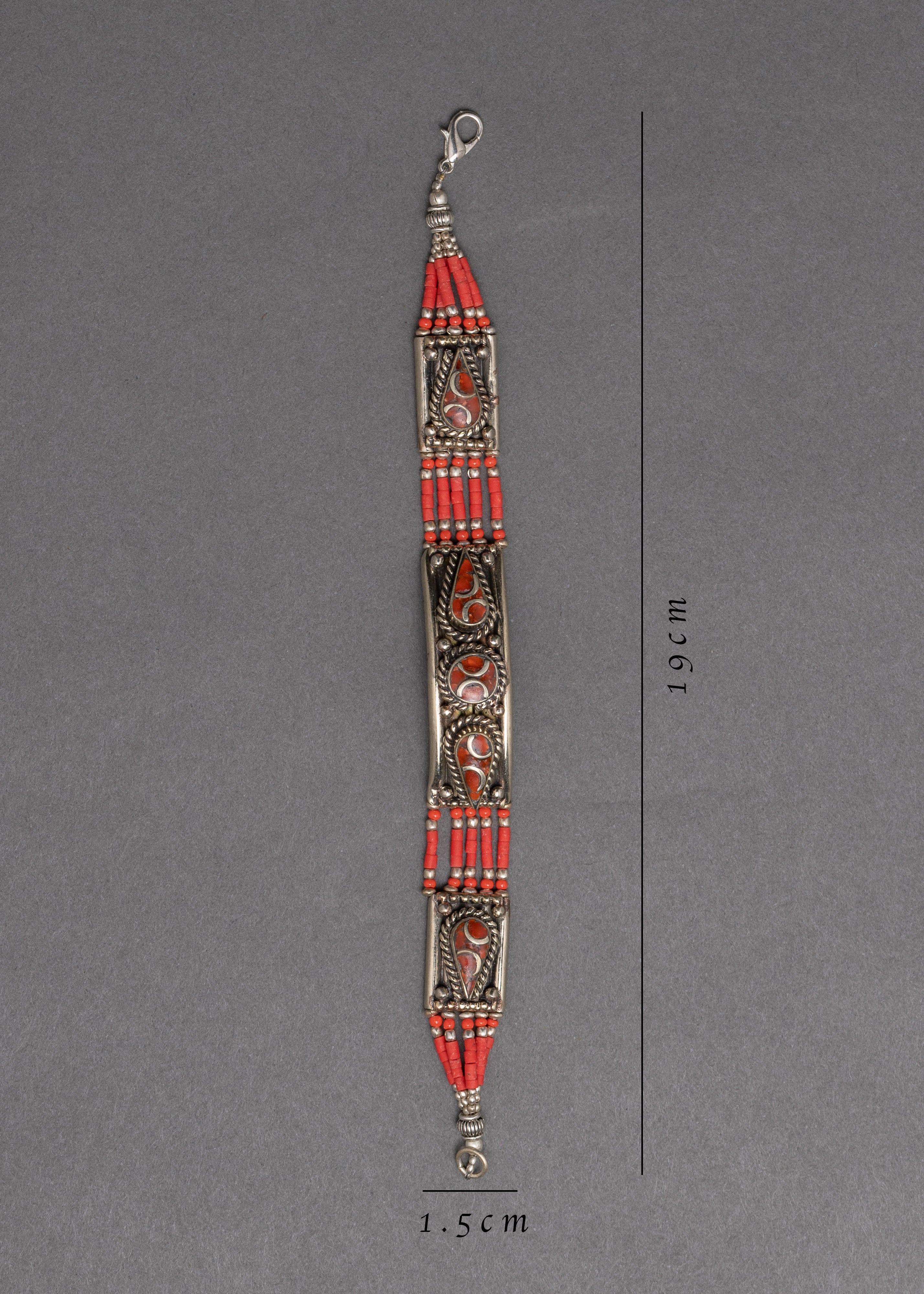 Tibetan Bracelet | Coral Beads Inlaid