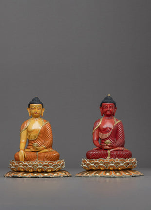 Two Buddha Set Statue | Buddhist Shrine Decor Statue