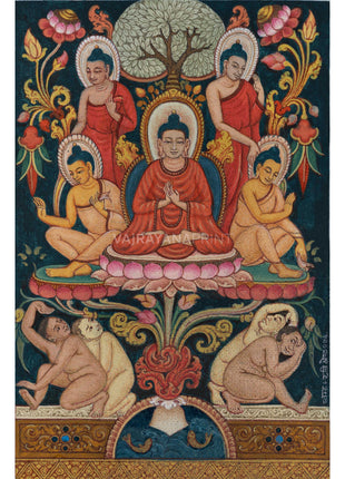 Sri Siddhartha Gautama Buddha Thangka Print