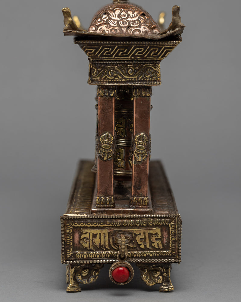 5 in 1 Prayer Wheel with Incense Burner | Mantra carfted Prayer Wheel