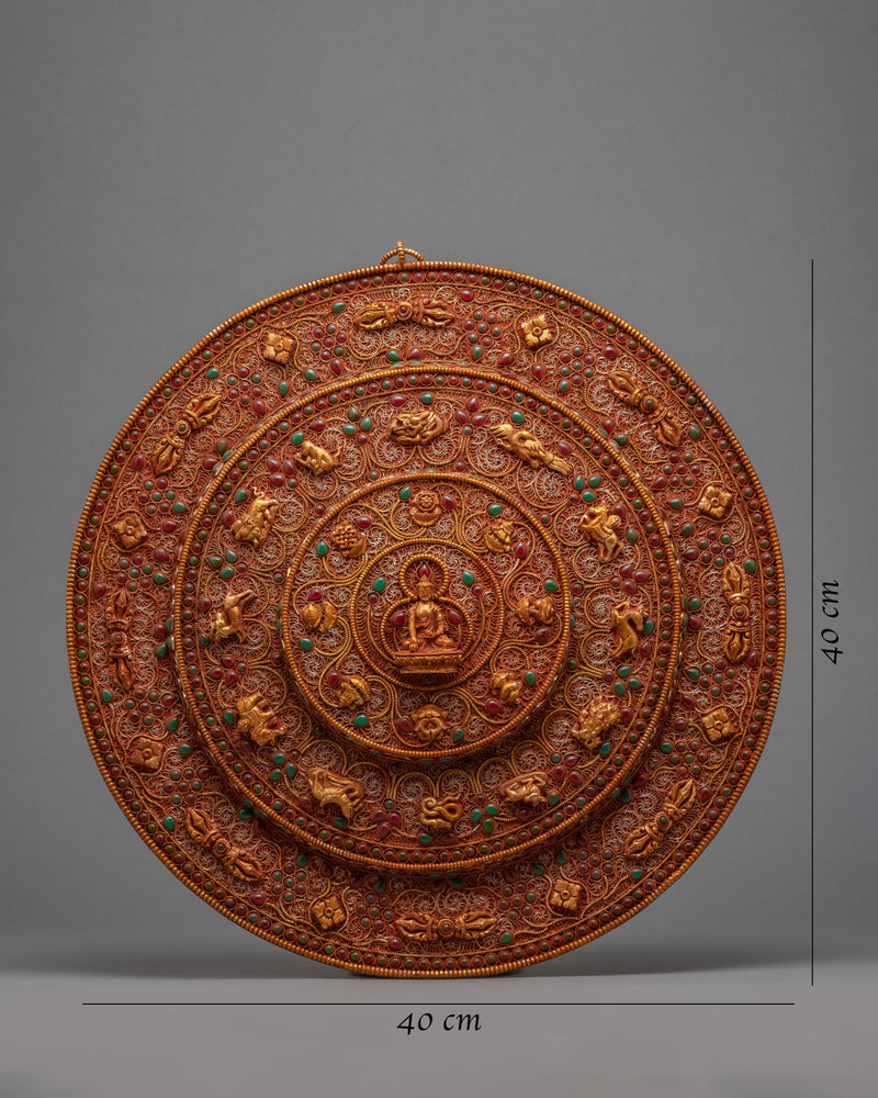 3D Mandala Art | 24K Gold Gilded
