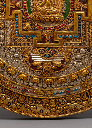 Handmade Copper Mandala Thangka | Wall Hanging