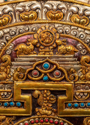 Handmade Copper Mandala Thangka | Wall Hanging
