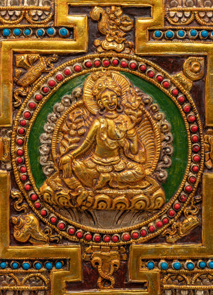 Handmade Copper Mandala Thangka | Wall Hanging
