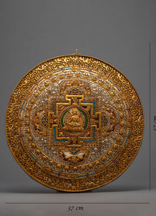 Handmade Copper Mandala Thangka | Wall Hanging