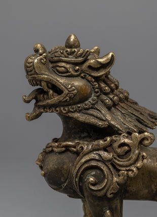 Handcrafted Traditional Lion Set | Tibetan Singa Set for Home Decor and Spiritual Gifts