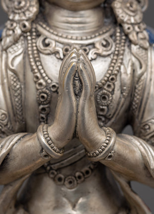 Standing Chenrezig Meditation Practice Statue | Bodhisattva Avalokiteshvara Handicraft