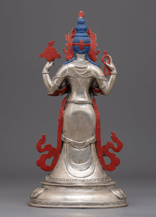 Standing Chenrezig Meditation Practice Statue | Bodhisattva Avalokiteshvara Handicraft