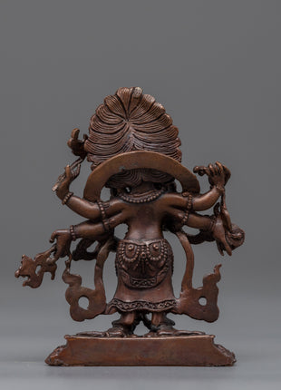 Himalayan Statue For White Mahakala Mantra Practice | Traditional Tibetan Buddhist Artcraft
