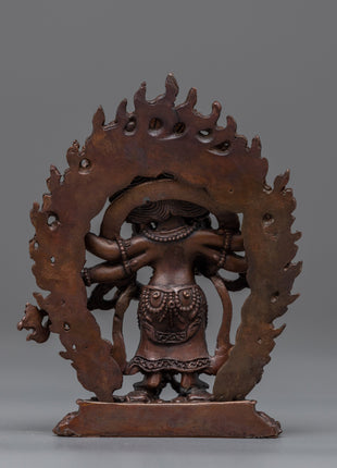 Himalayan Statue For White Mahakala Mantra Practice | Traditional Tibetan Buddhist Artcraft