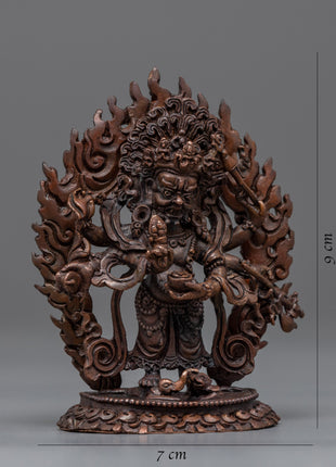 Himalayan Statue For White Mahakala Mantra Practice | Traditional Tibetan Buddhist Artcraft