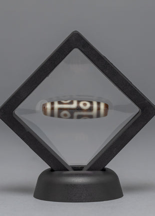 Display Tibetan Dzi Bead in Case | Buddhist Tibetan Dzi Bead