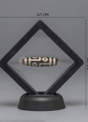 Display Tibetan Dzi Bead in Case | Buddhist Tibetan Dzi Bead