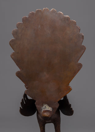Traditional Copper Statue For Mahamayuri Mantra Practice | Tibetan Great Peacock Goddess Art
