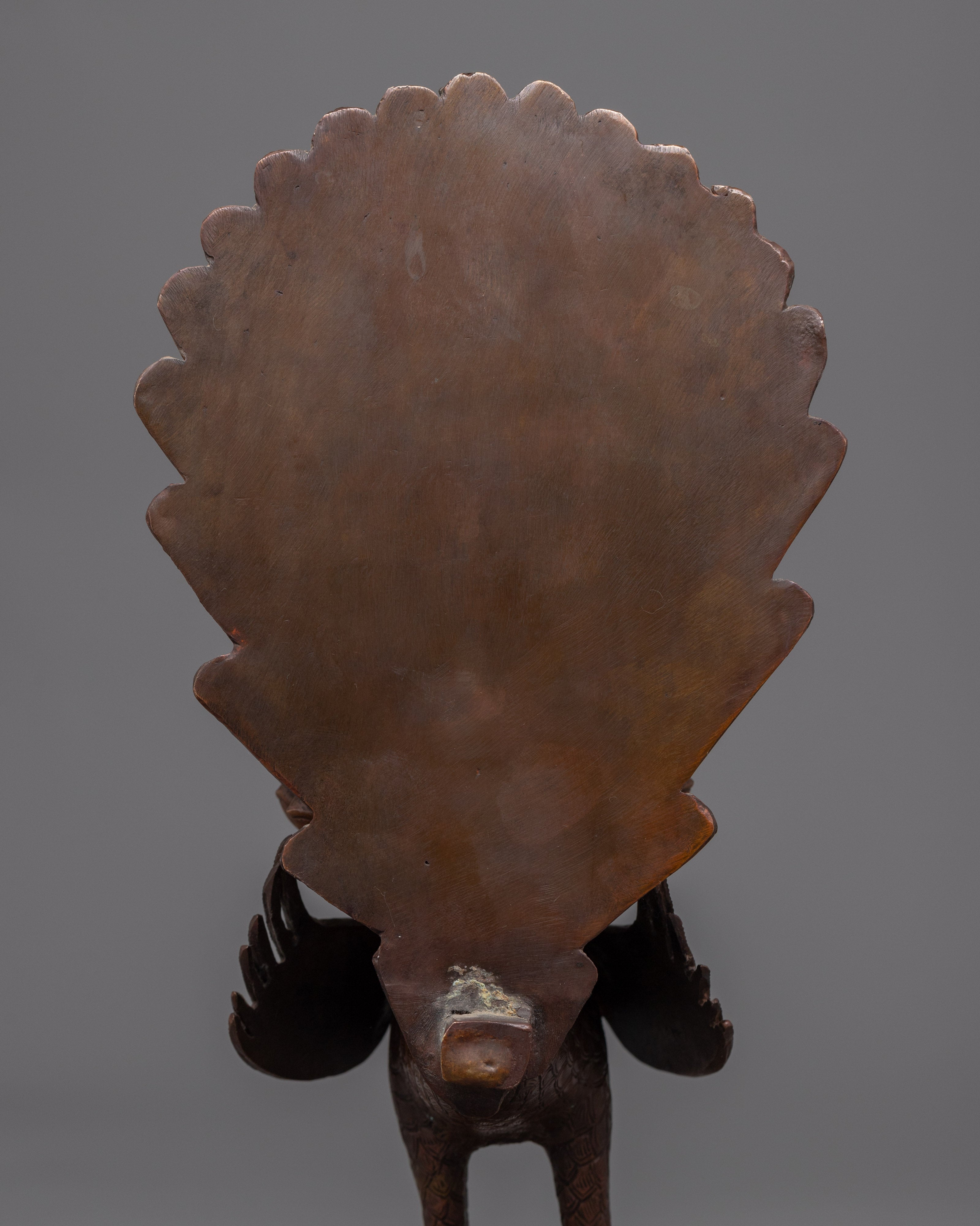 Traditional Copper Statue For Mahamayuri Mantra Practice | Tibetan Great Peacock Goddess Art